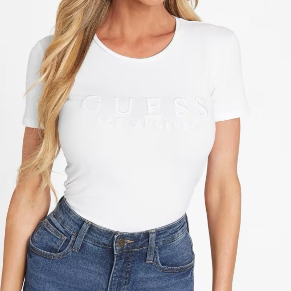 GEUSS Lizza Embroidered Logo Tee size S